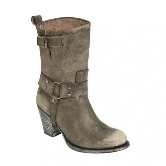 Matisse Helms Leather Mid Calf Harness Boot Size 10 - Picture 1 of 6